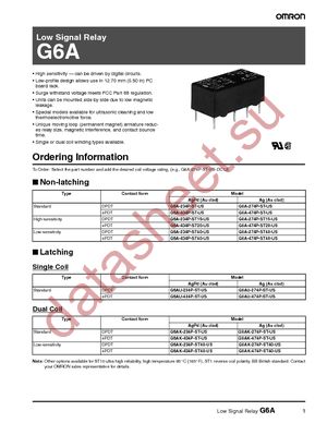 G6A-274P-ST40-US-DC48 datasheet  